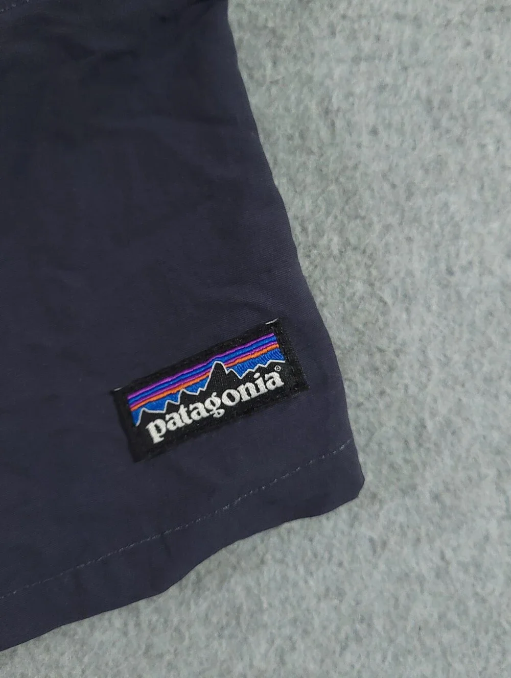 Patagonia Kids Baggies Shorts Lined Navy Blue Size 12 Large Beach Drawstrings